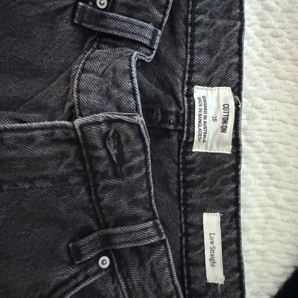 Cotton On Women's Dark Gray Straight Leg Jeans